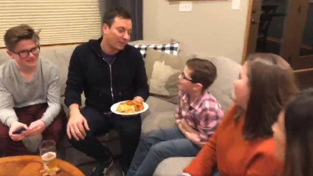 DINNER DATE: Jimmy Fallon surprises family in Champlin, Minn.