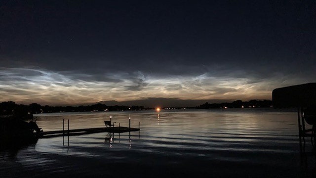 Summer night sky 'shines' thanks to noctilucent clouds