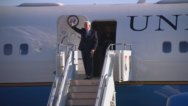 Vice President Pence arrives in Minneapolis
