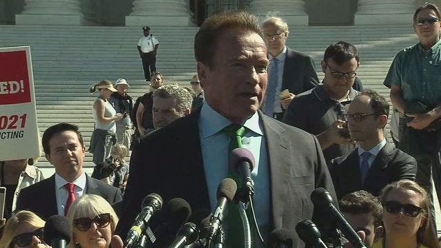 Arnold Schwarzenegger blindsided, dropkicked in the back during sporting event in South Africa