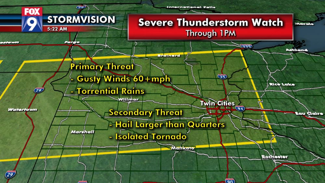 2 rounds of storms possible for Twin Cities metro Thursday