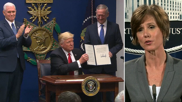 Trump fires Justice Dept. head over executive order defiance