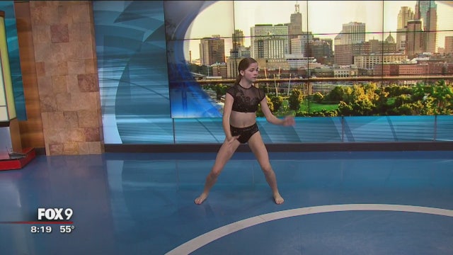 Dancer Eva Igo performs at Fox 9 studio