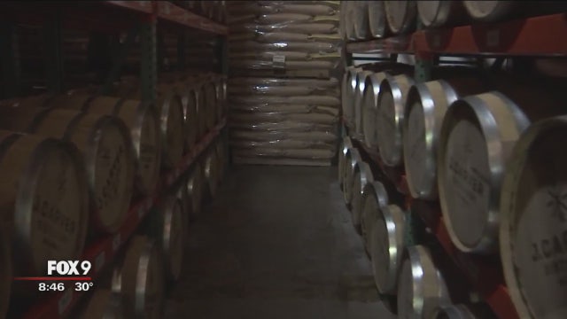 Minnesota trees used for locally-made whiskey barrels
