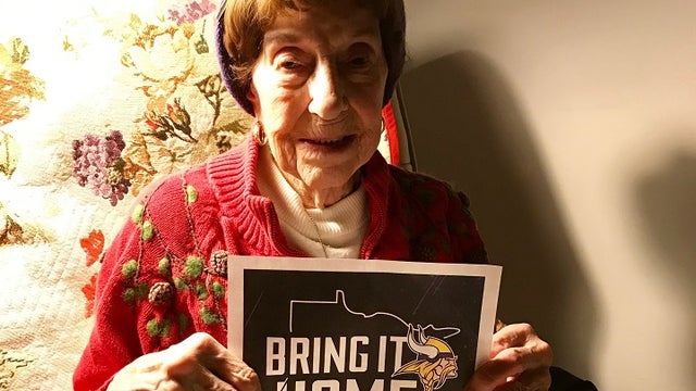 Vikings playoff tickets an unbelievable 100th birthday gift for Millie Wall