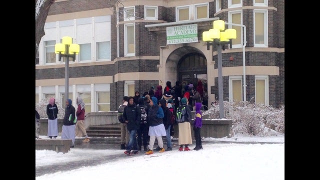 Heritage Academy students walk out in protest of teacher's firing