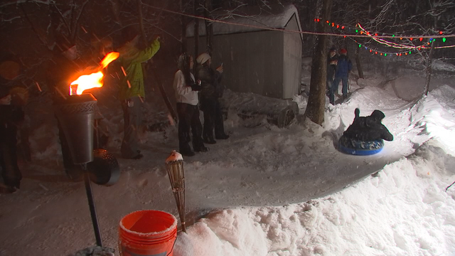 Spanning 300 feet, neighborhood luge shows what Minnesota winter's all about