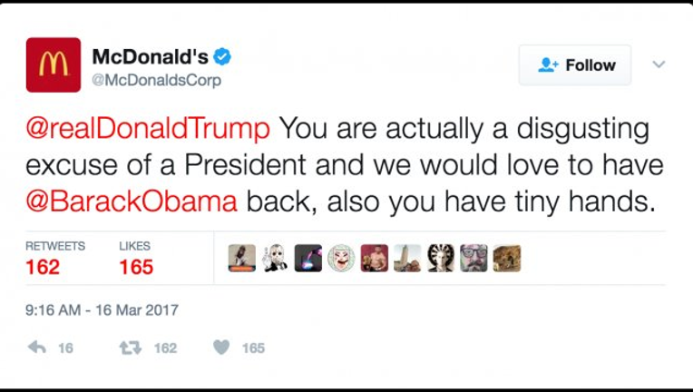 McDonald's Tweet