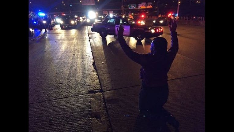 I-94 protest for Jamar Clark