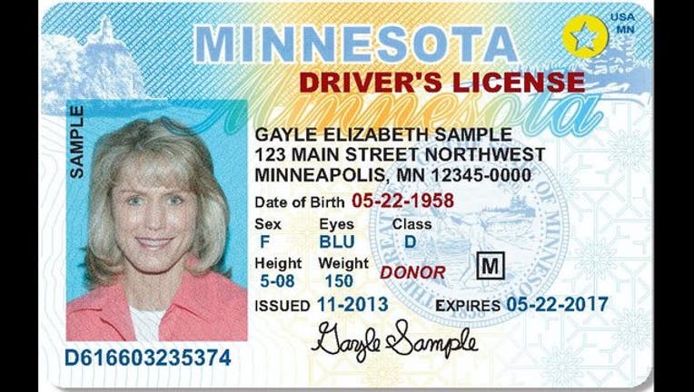 Gayle Elizabeth Sample Minnesota driver's license