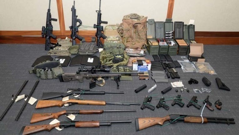 Coast Guard lieutenant's weapons