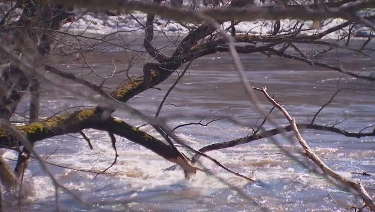 Watanowan River riding high flooding