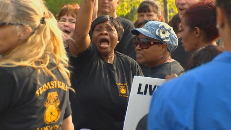 Teamster school lunch contract protest