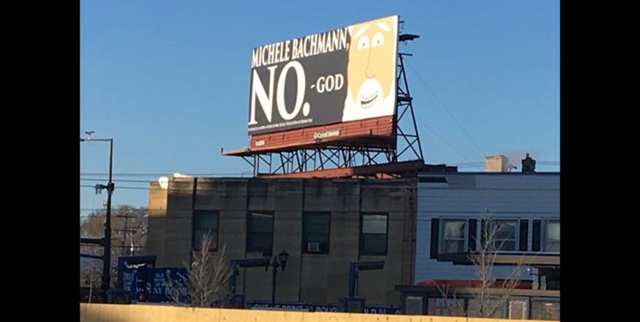 Billboard pronounces a message from God to Michele Bachmann No