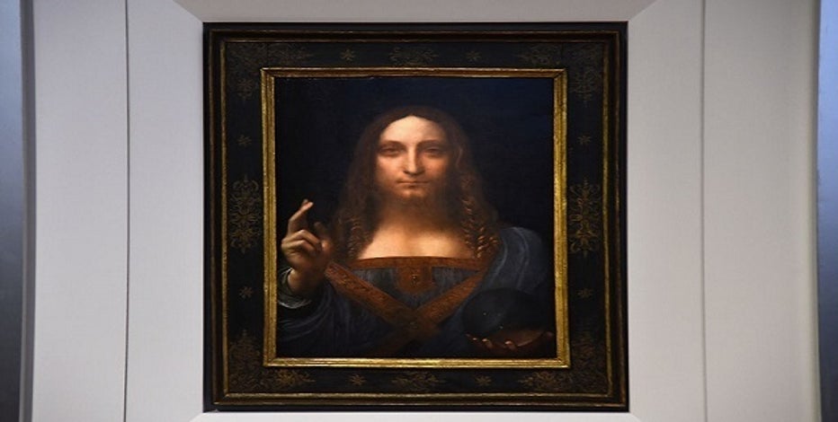 西洋美術　19世紀後半　聖ワシリィ大聖堂図　ロシア製　七宝絵　額装　VR5956 Leonardo da Vinci's Christ painting sells for record $450M | FOX 9