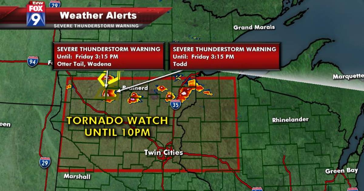 Tornado watch issued for Twin Cities, parts of central Minn., western ...