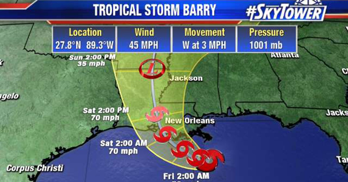 Tropical Storm Barry forms in Gulf of Mexico, could bring ‘catastrophic ...