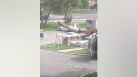 Construction crane falls on parked car at Bloomington, Minn. apartment complex