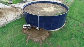 20,000 gallons of liquid manure leak from tank at Albany, Minn. farm