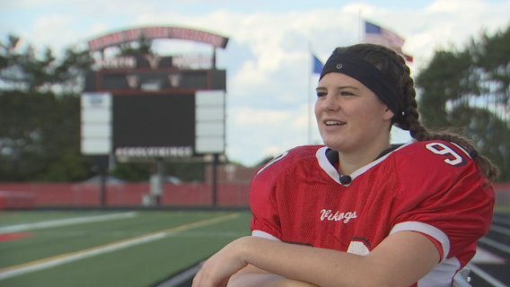 North Branch girls soccer goalie splits time as football team's kicker