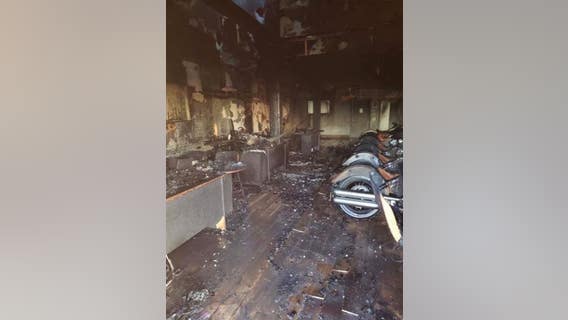 Fire breaks out at Bison Thunder Motorcycle in St. Michael, Minnesota