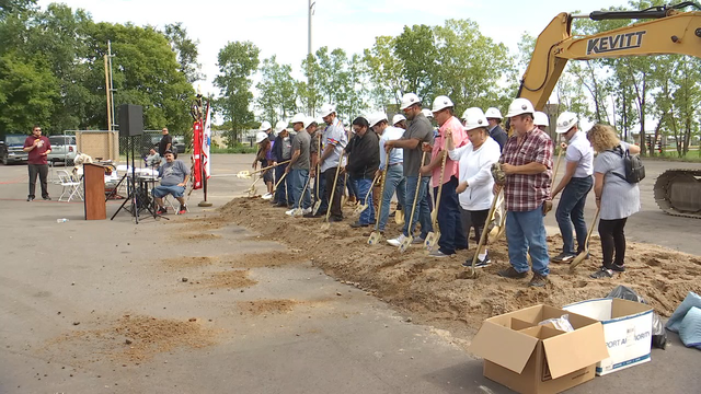 Minneapolis and tribal leaders break ground on housing project at site of former Navigation Center