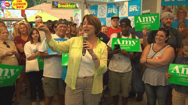 Klobuchar campaigns at fair as other 2020 Dems make stops in Minnesota