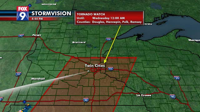 Tornado watch issued for area including Twin Cities metro