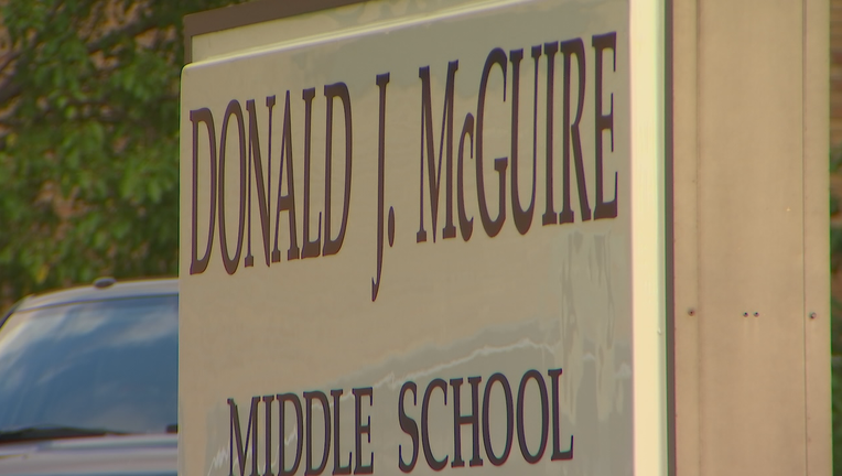 Sign for McGuire Middle School