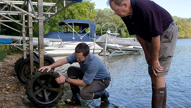 Checking your dock for invasive species