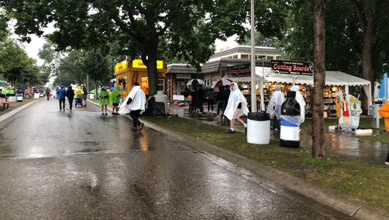 Empty rainy State Fair