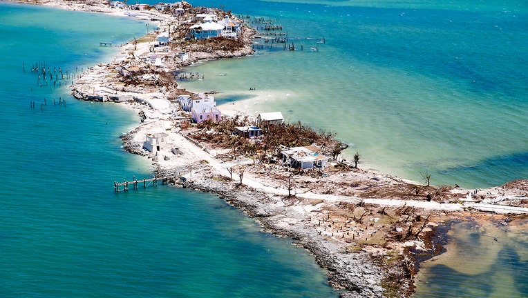 GREAT ABACO, BAHAMAS - SEPTEMBER 5: Aerial view of damage after Hurricane Dorian passed through on September 5, 2019 in Great Abaco Island, Bahamas. Hurricane Dorian hit the island chain as a category 5 storm battering them for two days before moving north. (Photo by Jose Jimenez/Getty Images)