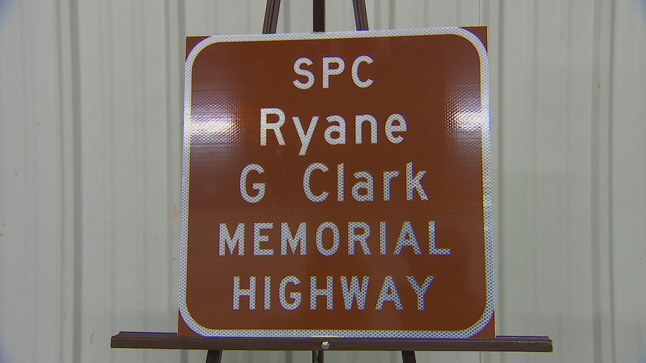 Ryane Clark Memorial Highway sign