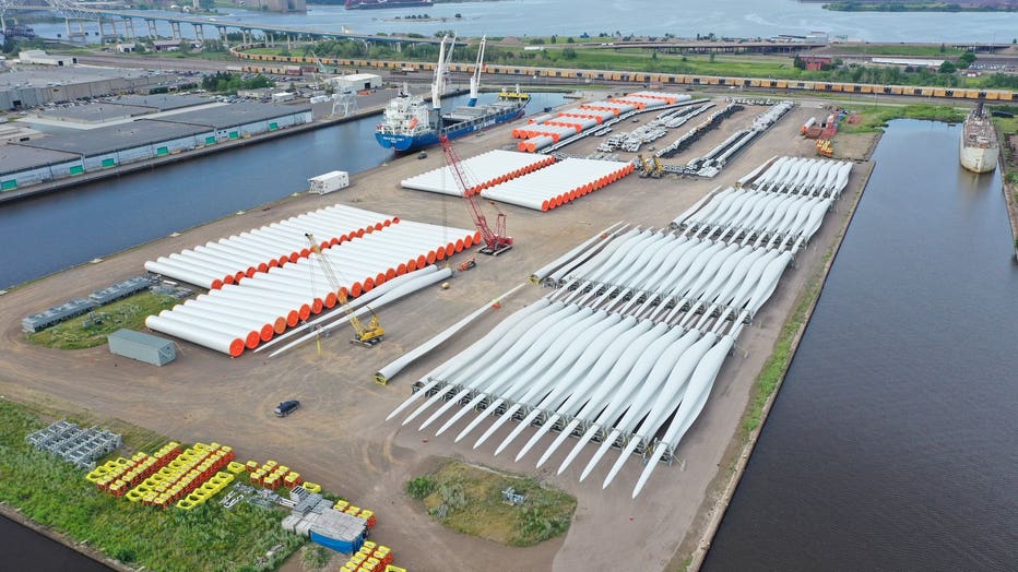 Turbine blades in Duluth harbor