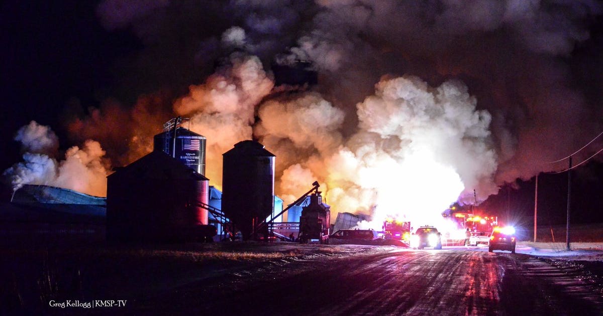 Firefighters battle barn fire in subzero temperatures, 63 cows dead ...