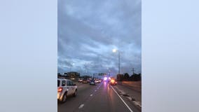 Tractor-trailer with punctured fuel tank spills diesel on I-494 in Bloomington, Minnesota