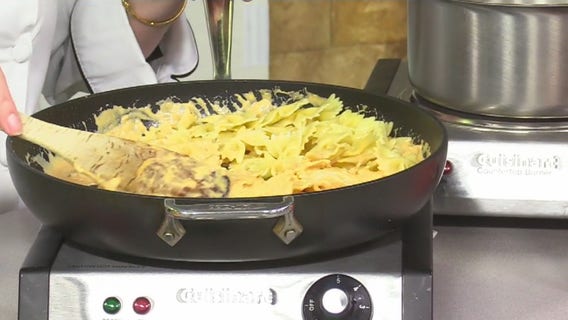 Recipe: Farfalle with sage and pumpkin alfredo