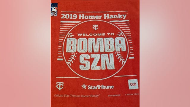 New red, 'Bomba SZN' Homer Hankies return for Twins' postseason