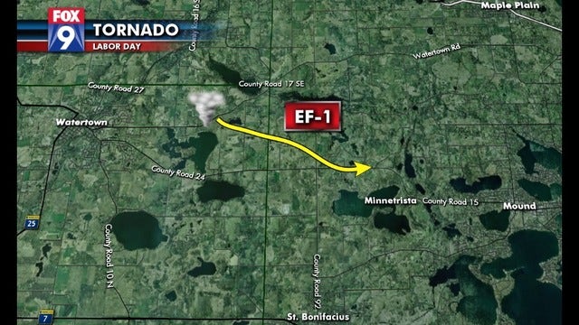 NWS: EF-1 tornado touched down in the Minnetrista area Monday night