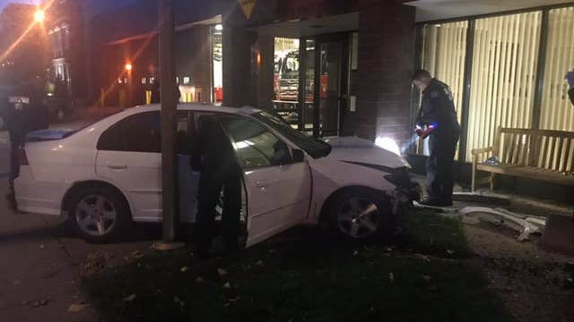 Police looking for driver who crashed into memorial outside St. Paul Fire station