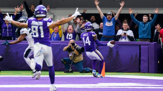 Cousins, Diggs torch Eagles in 38-20 win as Vikings improve to 4-2