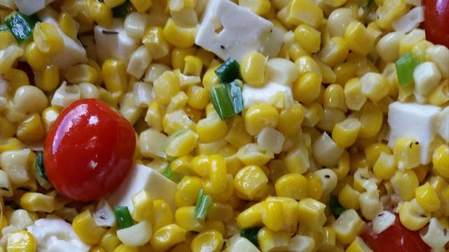 Summer corn salad with feta