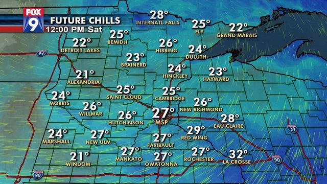 North Dakota slammed with snow as below average cold hits Minnesota