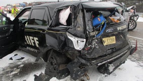 Pickup truck crashes into Dunn County deputy's squad car