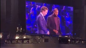 Kanye West and Joel Osteen listen to West’s new music at Lakewood Church