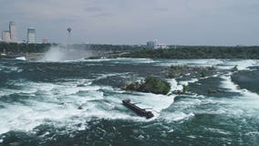 Severe weather dislodges 101-year-old boat trapped above Niagara Falls