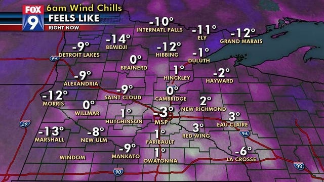Tuesday starts with subzero wind chills, but temperatures to rise as week goes on