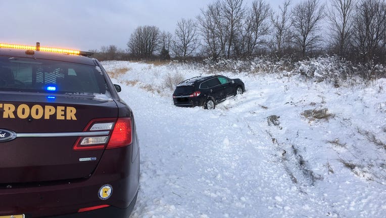 Spinout on I-94 Central Minnesota