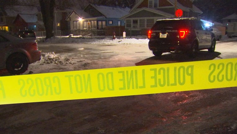 Police tape in front of a Minneapolis crime scene