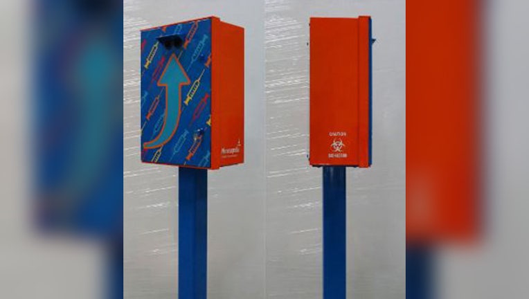 Syringe disposal boxes are being installed in Minneapolis this month.